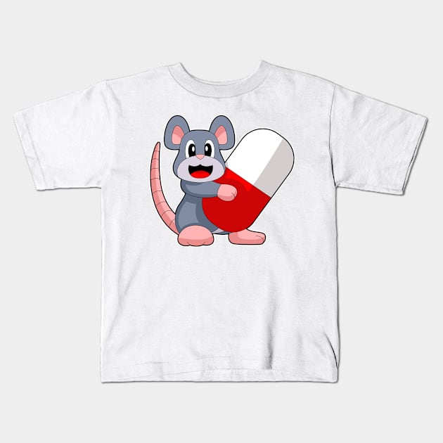 Mouse Doctor Medicine Kids T-Shirt by Markus Schnabel